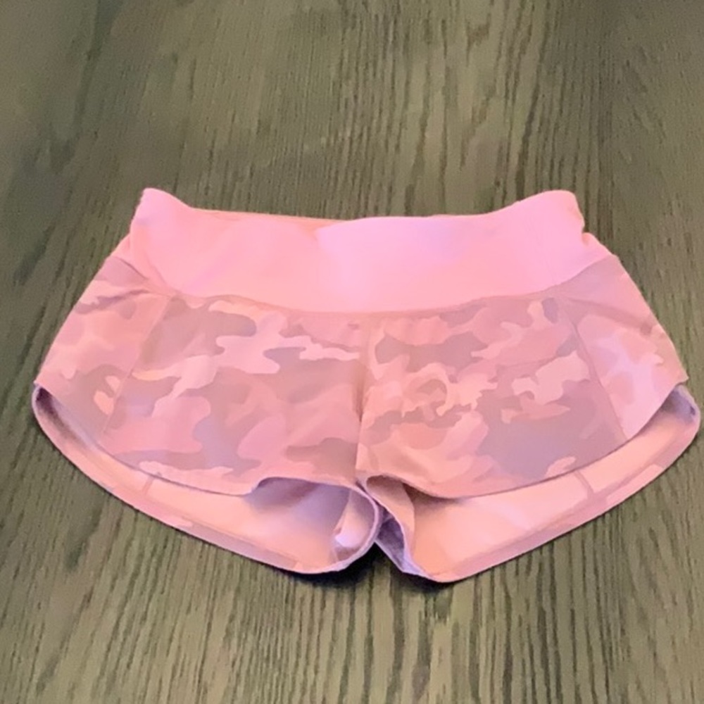 lululemon athletica Pink Camo Athletic Shorts